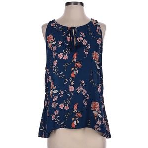 BB Dakota Floral Sleeveless Blouse